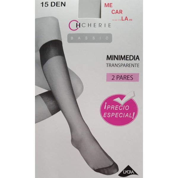 Minimedia transparente puño confort 15 DEN. CHERIE