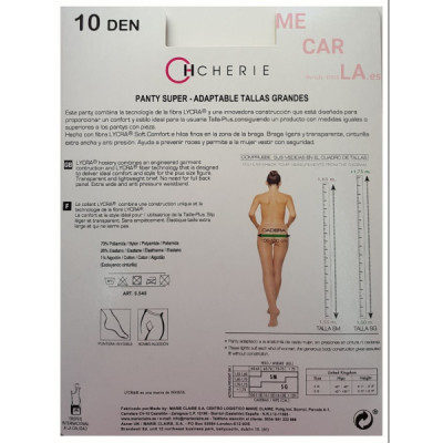 CHERIE 5545 Panty Super-adaptable tallas grandes