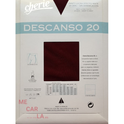 PANTY DESCANSO EFECTO MATE SIN DEMARCACIÓN 20 DEN CHERIE