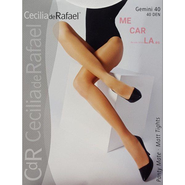 PANTY MATE SIN DEMARCACIÓN  COSTURAS PLANAS 40 DEN GEMINI CECILIA DE RAFAEL