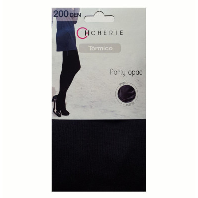 PANTY OPAC TÉRMICO CON FELPA INTERIOR 200 DEN DE CHERIE