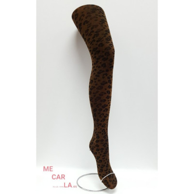 PANTY OPAC FANTASÍA ANIMAL PRINT EN TONOS CAFÉ Y NEGRO DE CECILIA DE RAFAEL
