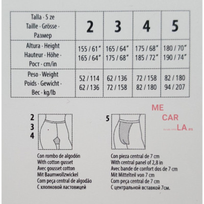 Panty regional mujer sin demarcación costuras planas