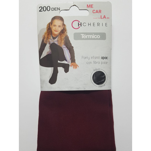 Panty Infantil Opac Térmico con fibra polar 200 DEN. Cherie