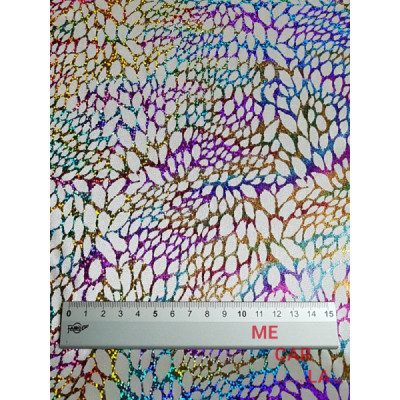 Punto elástico estampado multicolor 115 cm