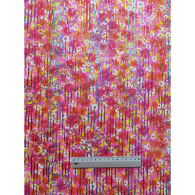 Tejido de punto elástico fucsia lurex