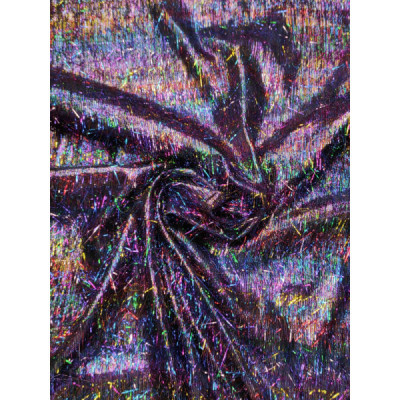 Tela fantasía con flecos multicolor