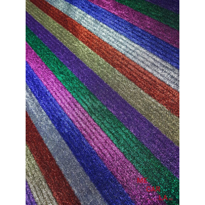 Tela fantasía lamé multicolor 150 cm