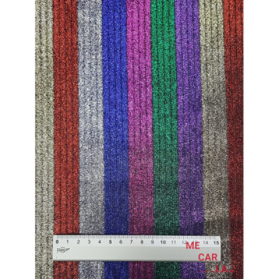 Tela fantasía lamé multicolor 150 cm
