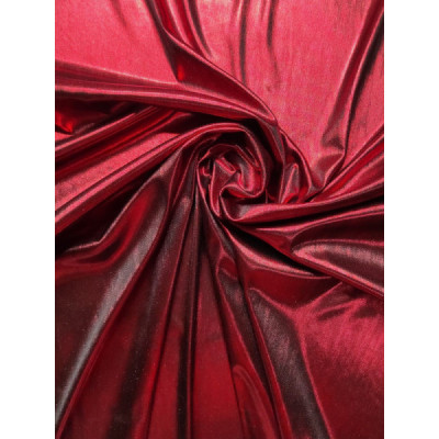 Tejido elástico lurex rojo