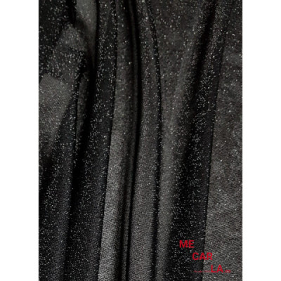 Tela de lamé 150 cm Negro