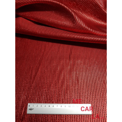 Tela de lamé rayado 150 cm Rojo