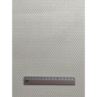 Tela fantasía red blanco y oro