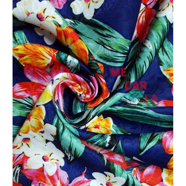 Tejido Yacar Azulón Estampado