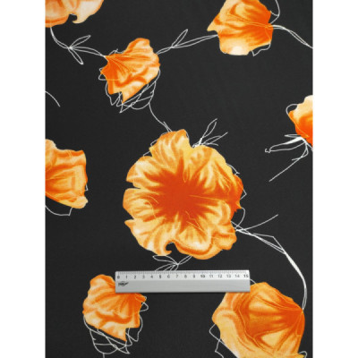 Tela de crespón estampado flores
