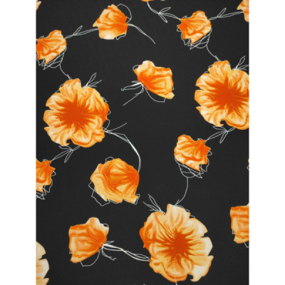 Tela de crespón estampado flores