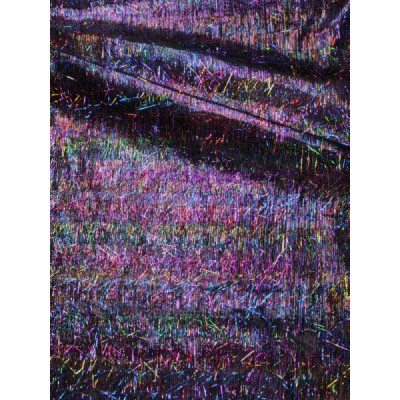 Tela fantasía con flecos multicolor