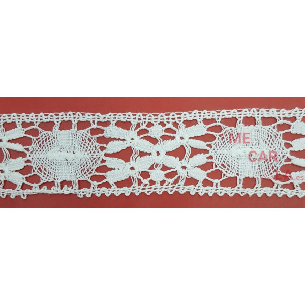 Entredos de bolillo inglés en blanco 100% Algodón
