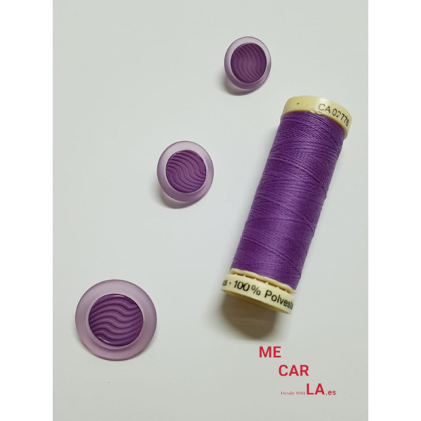 Botón malva fantasía ondas