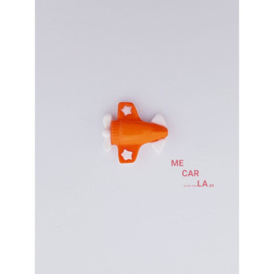 Botón Infantil Fantasía Avión Naranja