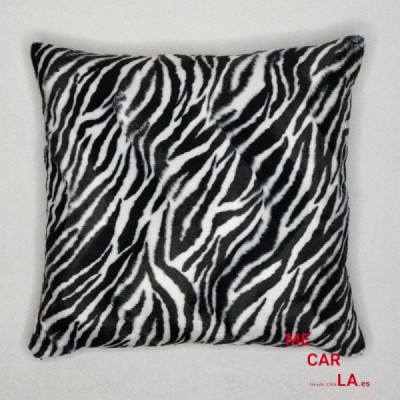 Funda cojín pelo corto extra suave Cebra